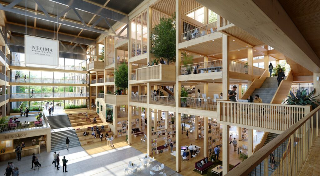 Neoma présente son nouveau campus rémois entre ciel et terre